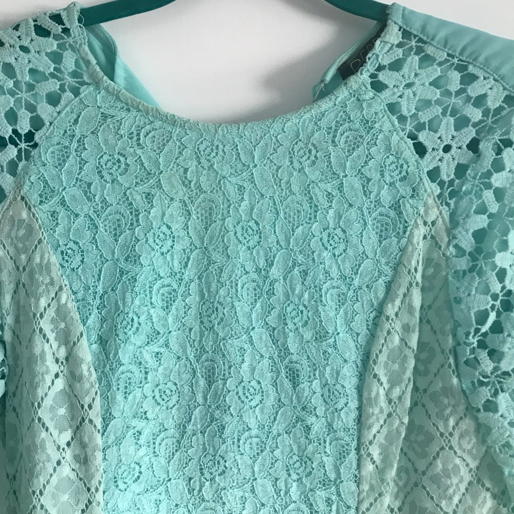 Lace dress mint green